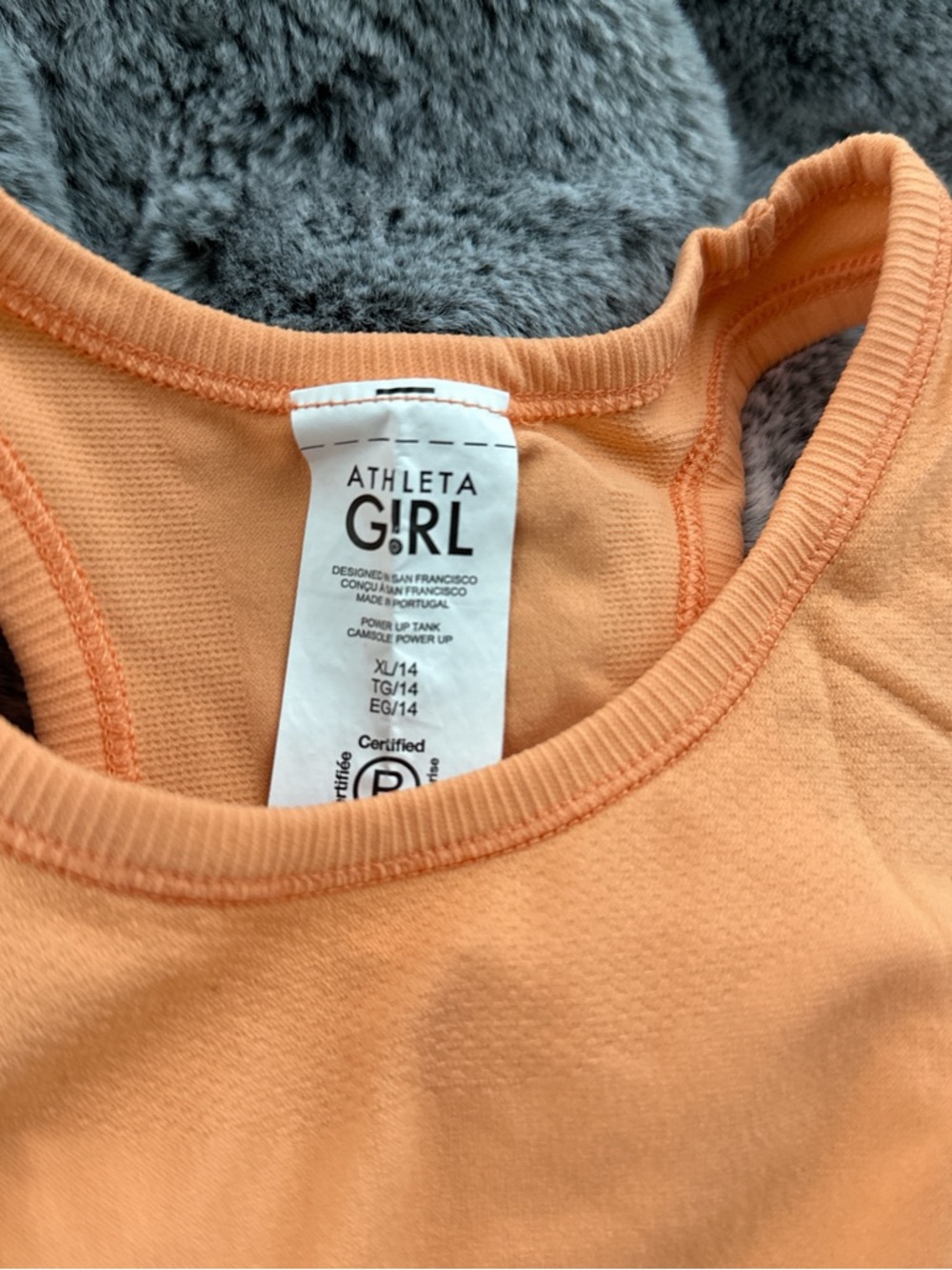 Athleta Peachy Orange Racerback Tank - Picture 2 of 3